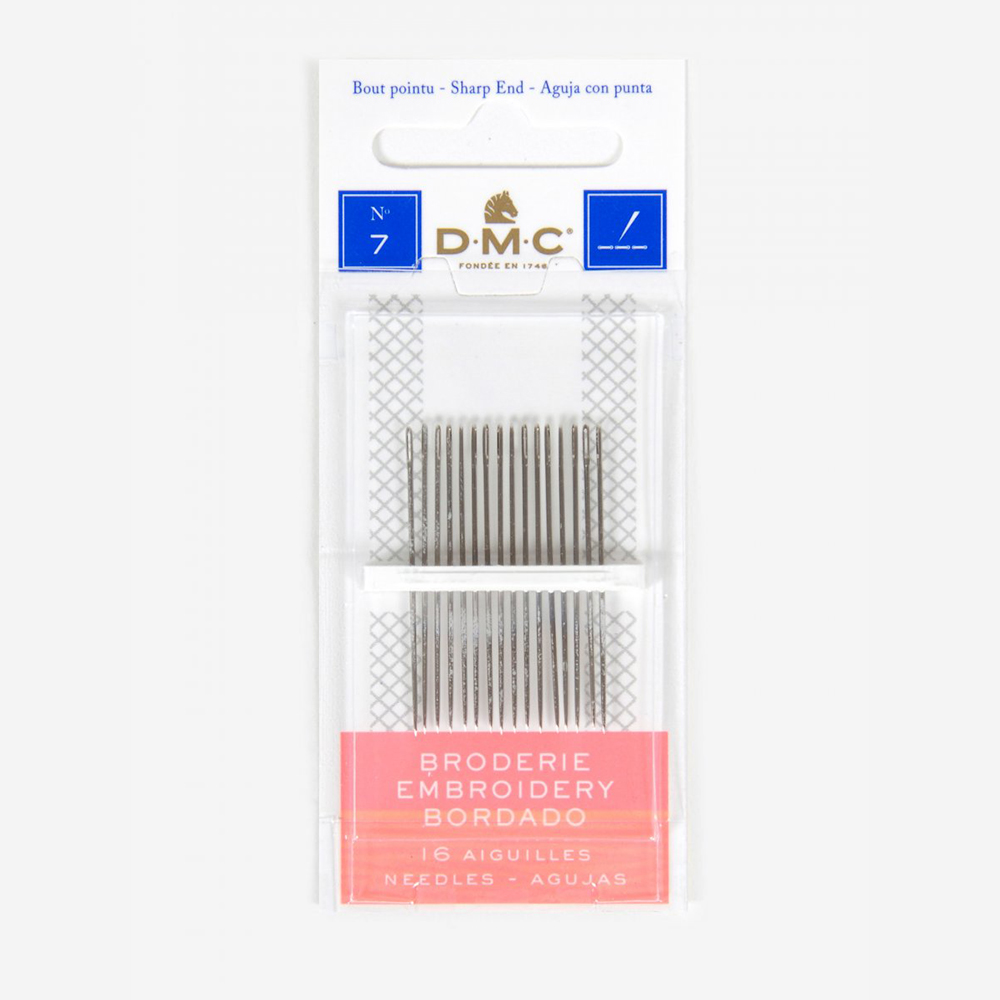 Vỉ Kim Thêu Trắng Inox DMC Embroidery Needles 1765/5 No 7