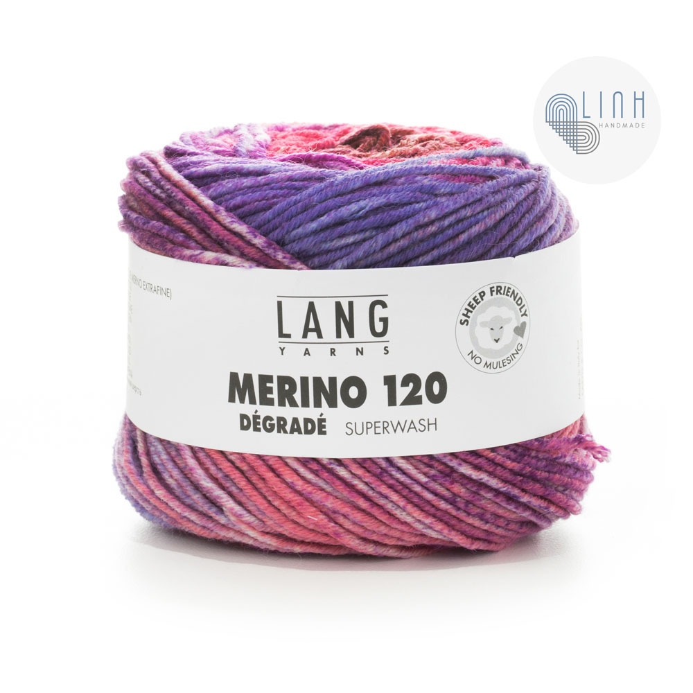 https://www.linhhandmade.com/Cuộn Len Sợi Lông Cừu Nhiều Màu Yarn Wool Lang Merino 120 Dégradé