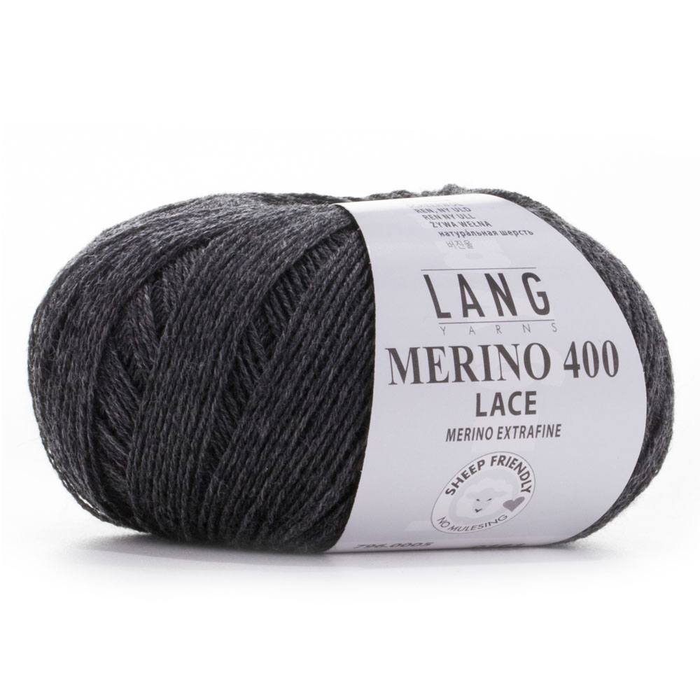 Cuộn len sợi lông cừu Yarn Wool Lang Merino Lace 400