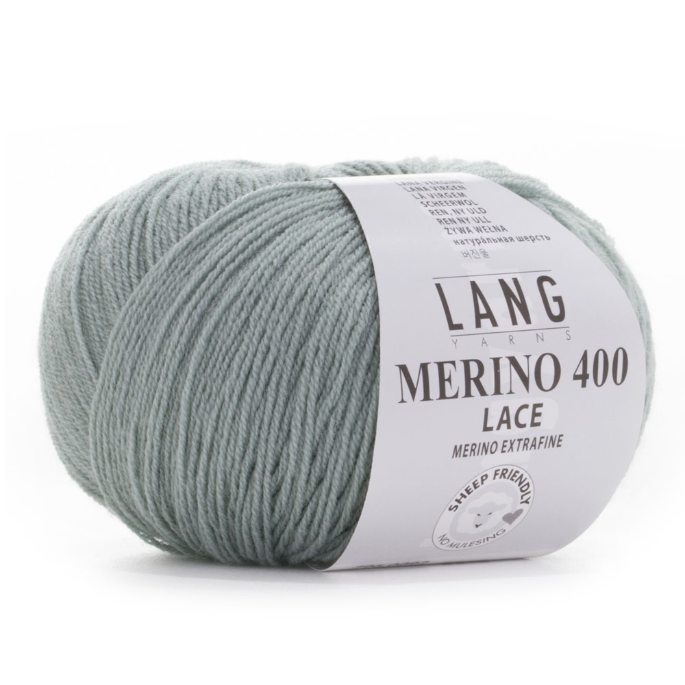 Cuộn len sợi lông cừu Yarn Wool Lang Merino Lace 400