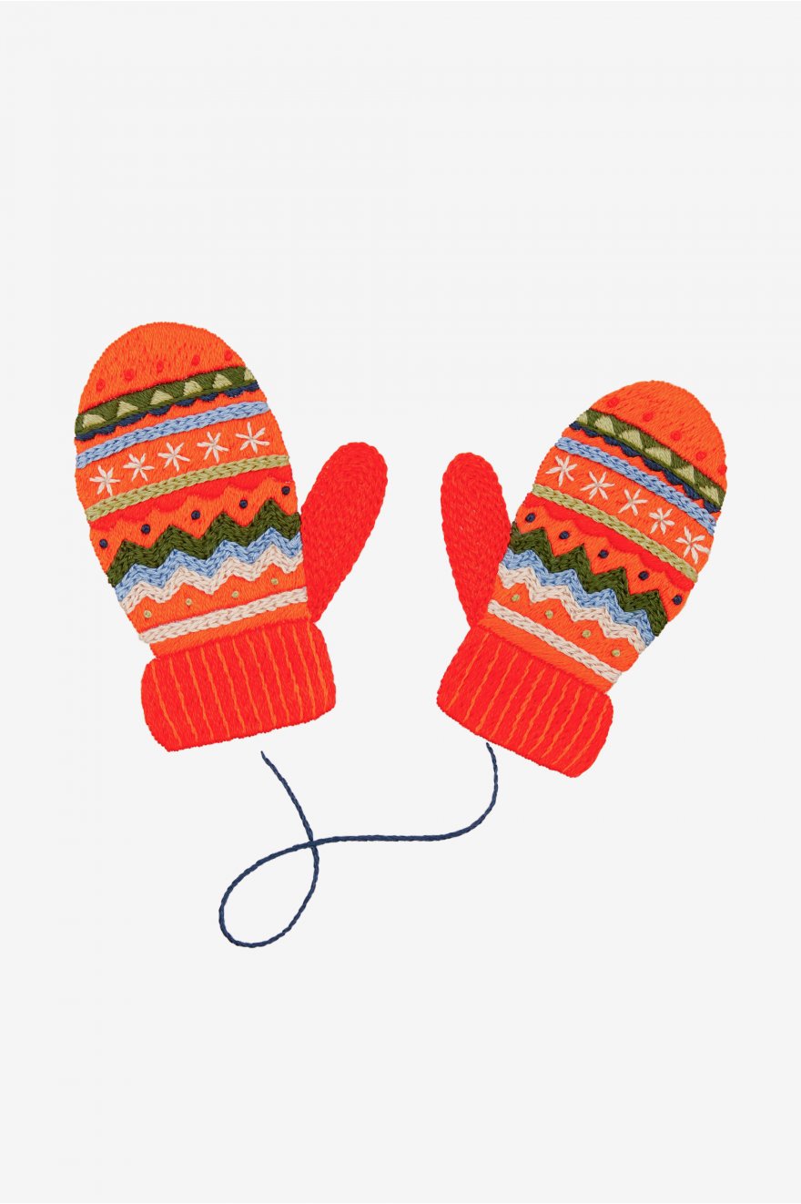 Mẫu Hướng Dẫn Thêu Embroidery Pattern WINTER MITTENS