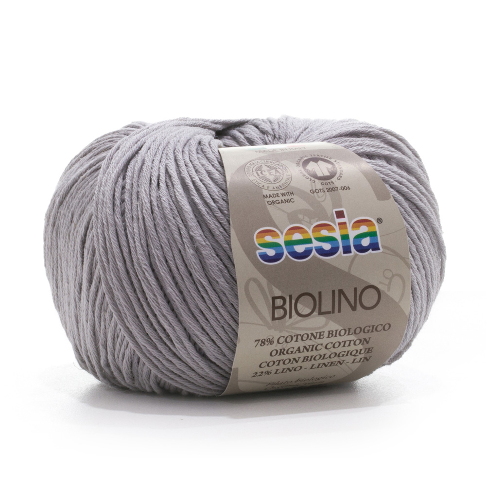 Cuộn len sợi cotton organic linen Sesia Biolino