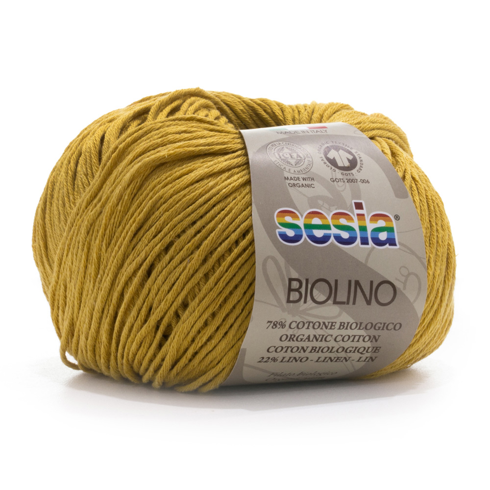 Cuộn len sợi cotton organic linen Sesia Biolino