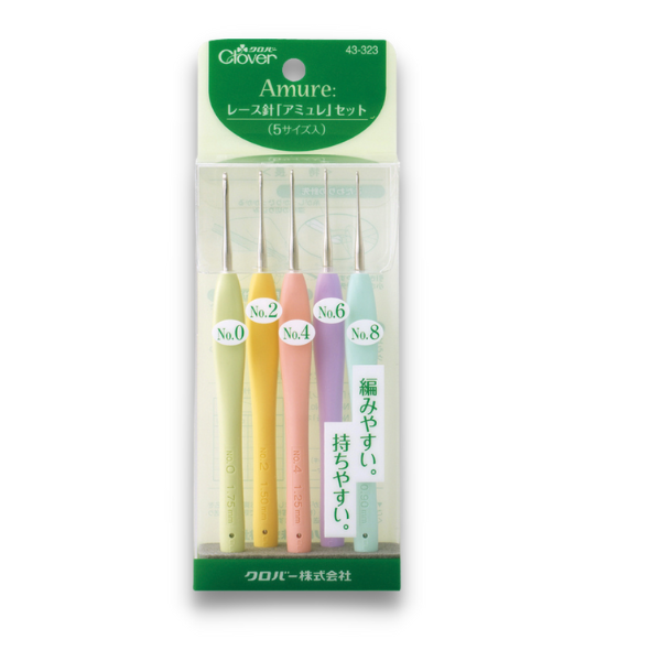 Bộ Kim móc Clover Amure Steel Crochet Hook Set