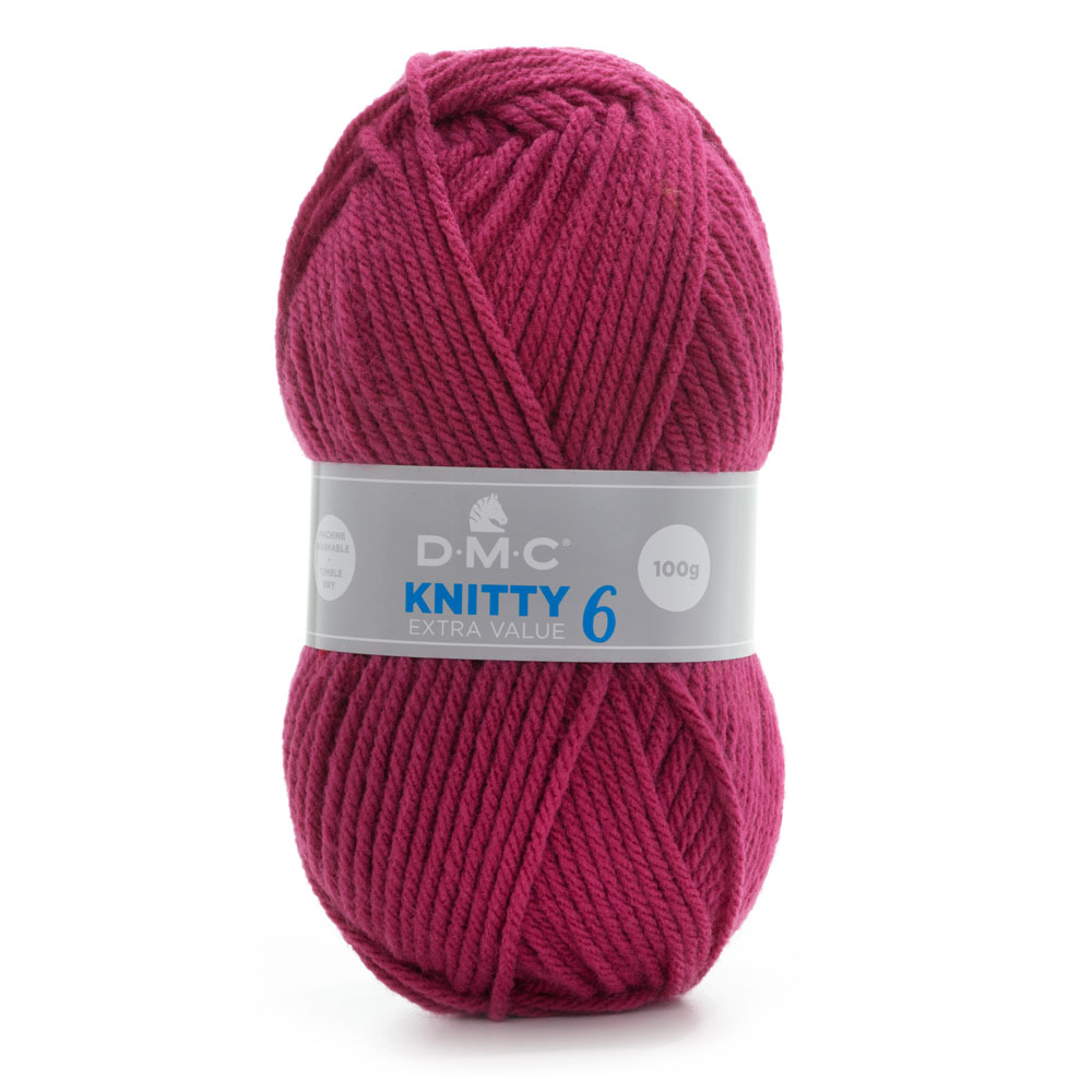 Cuộn len sợi đan tay AC , Acyrlic Yarn DMC Knitty 6