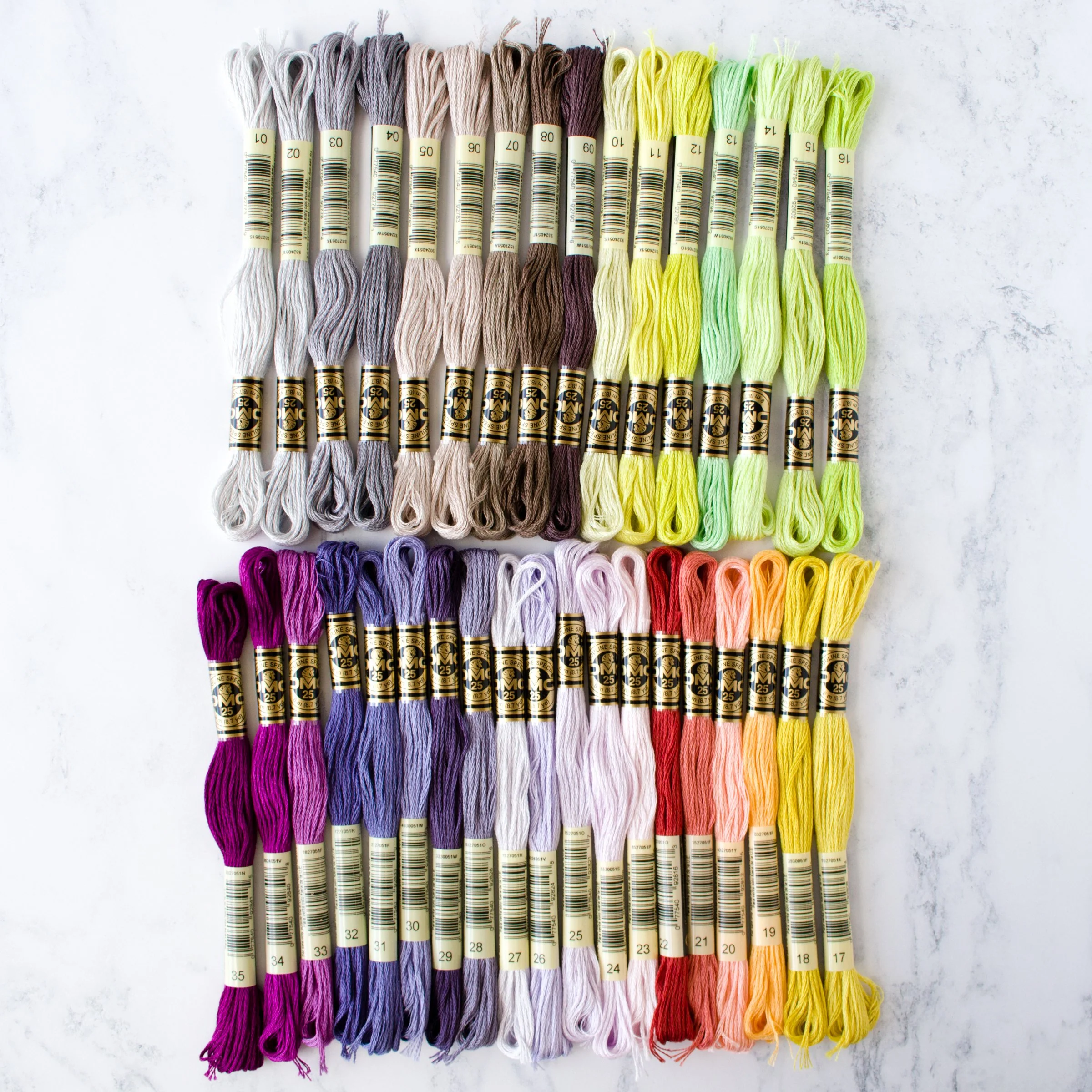 Set chỉ thêu DMC 35 New floss colors Inspired by Contemporary trends