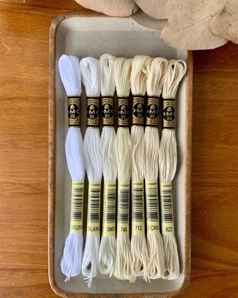 Set chỉ thêu DMC White Range Color