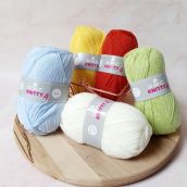 Cuộn len sợi đan tay AC , Acyrlic Yarn DMC Knitty 4