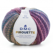 Cuộn len sợi đan tay loang nhiều màu AC , Acrylic DMC Pirouette 200gr Art 8131