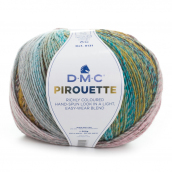 Cuộn len sợi đan tay loang nhiều màu AC , Acrylic DMC Pirouette 200gr Art 8131