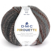 Cuộn len sợi đan tay loang nhiều màu AC , Acrylic DMC Pirouette 200gr Art 8131