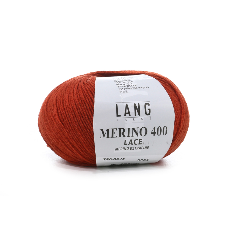 Cuộn len sợi lông cừu Yarn Wool Lang Merino Lace 400